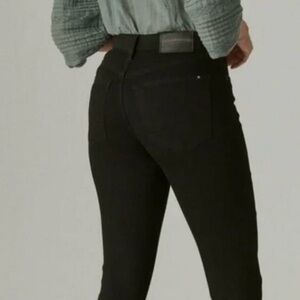 Lucky Brand Jeans Womens 6/28 Black Bridgette High Rise Skinny Ankle Raw Hem